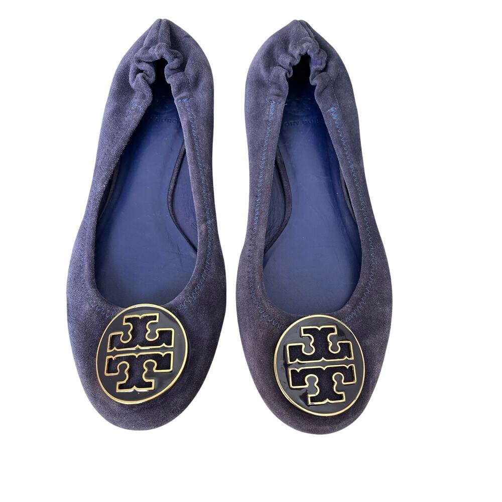 TORY BURCH | Women’s Suede Ballet Flats Navy | Size 7